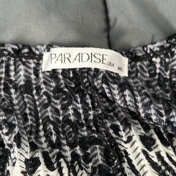 Paradise Crochet Leopard Print Swim Cover Up Size M/L - Picture 7 of 8